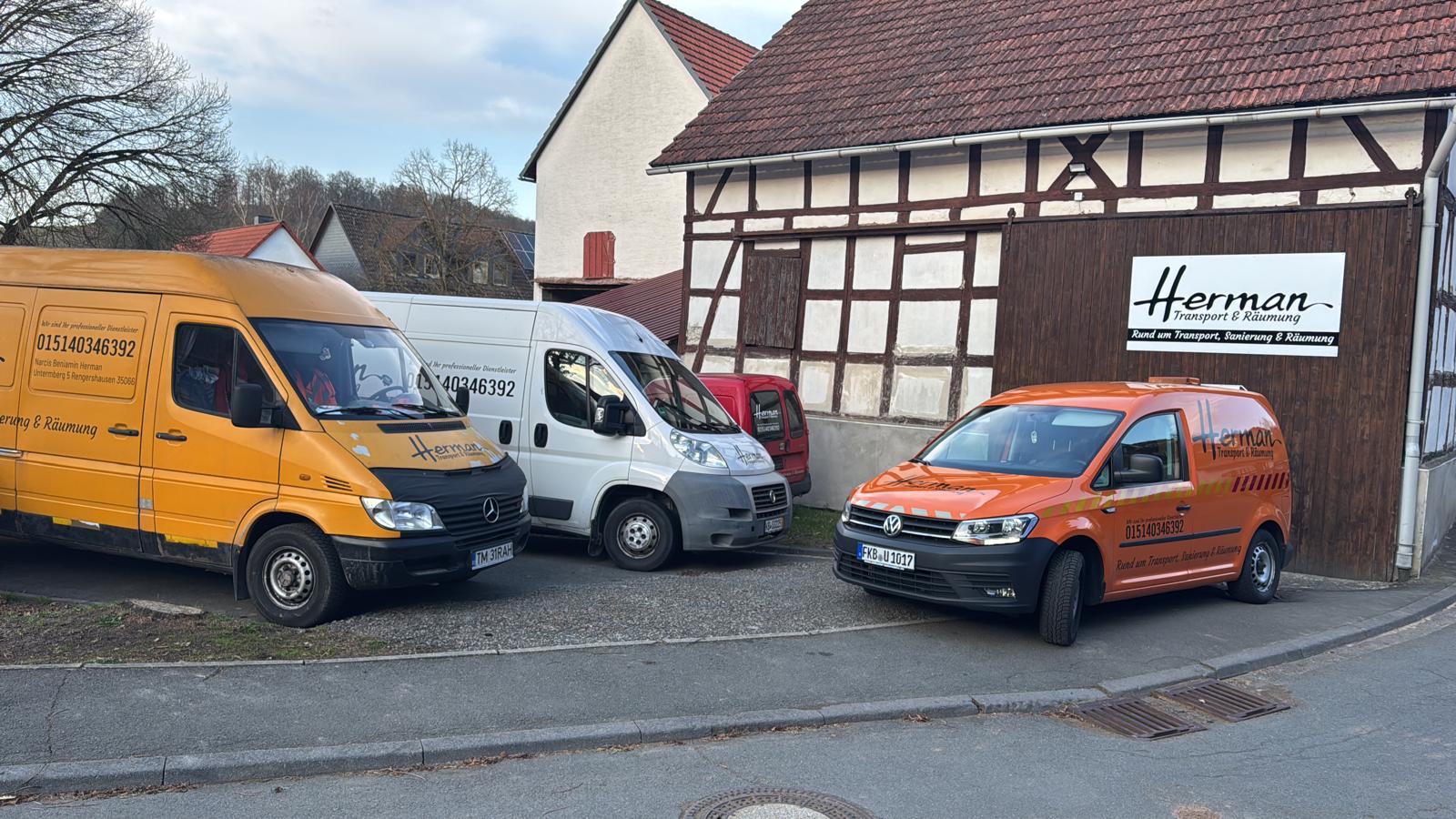 Fahrzeugflotte von Herman Transport & Räumung